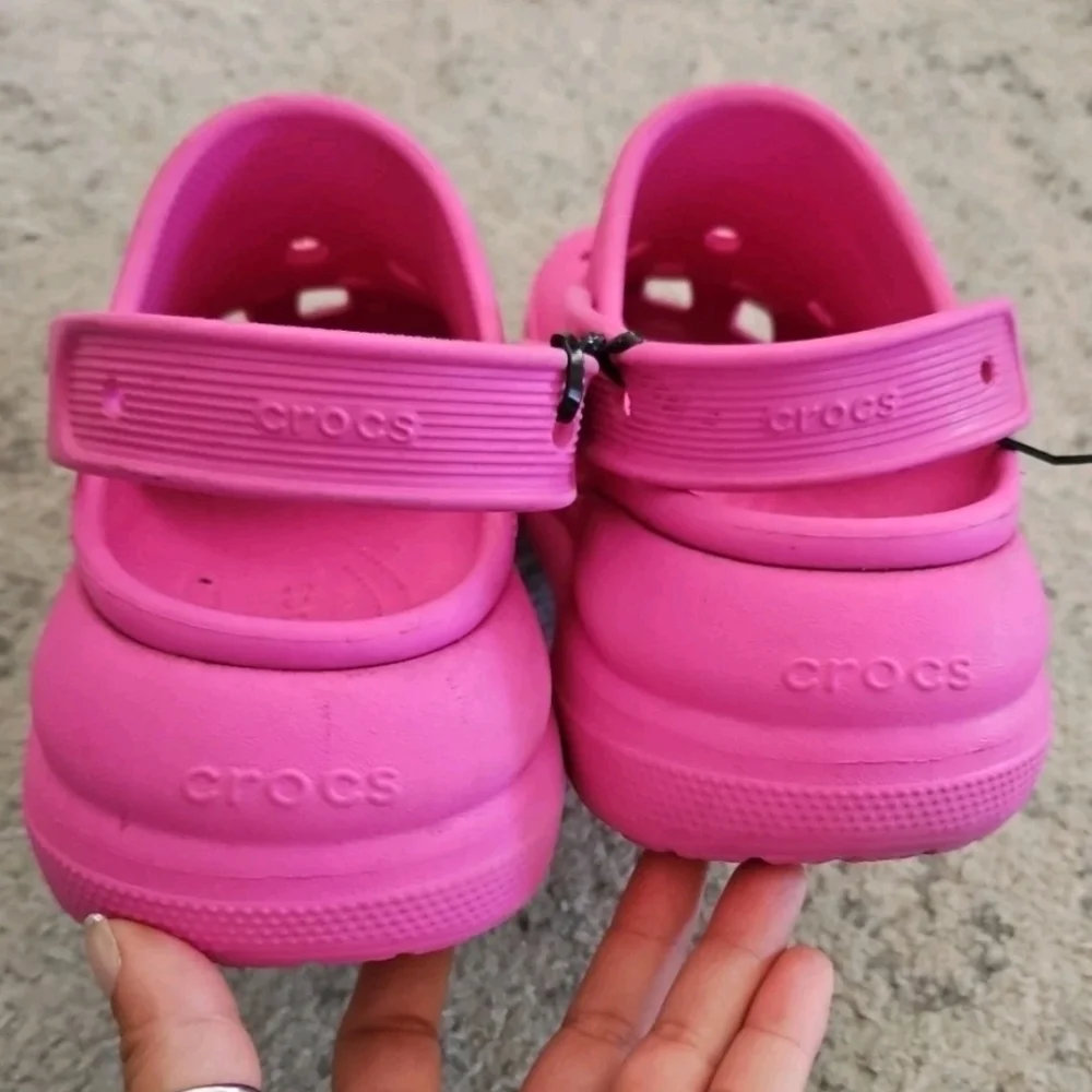 Crocs Classic Womens Pink Crush Platform Comfortable Slip-On Causal Clog 7 - Picture 4 of 13